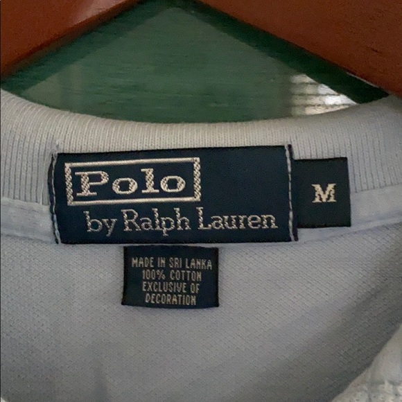 Men’s polo collar shirt baby blue size M - Picture 3 of 3